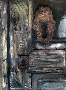 Eski ahşap kapı kilidi